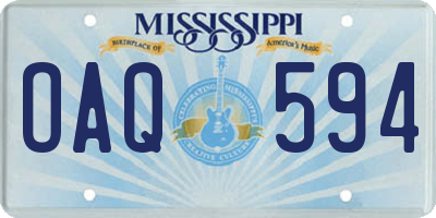 MS license plate OAQ594