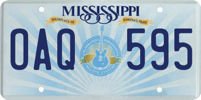 MS license plate OAQ595