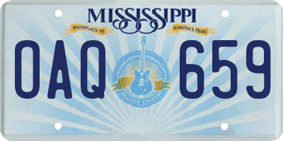 MS license plate OAQ659