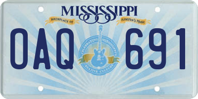MS license plate OAQ691