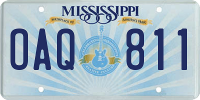 MS license plate OAQ811