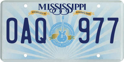 MS license plate OAQ977