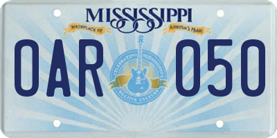 MS license plate OAR050