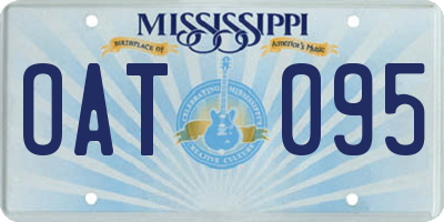 MS license plate OAT095