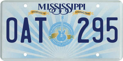 MS license plate OAT295
