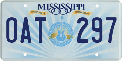 MS license plate OAT297