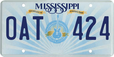 MS license plate OAT424