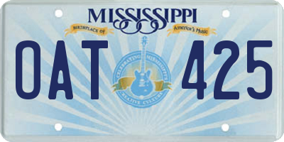 MS license plate OAT425