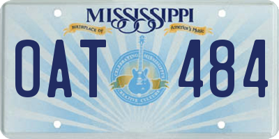 MS license plate OAT484