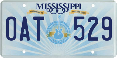 MS license plate OAT529