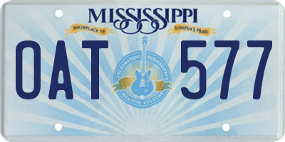 MS license plate OAT577