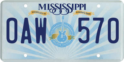 MS license plate OAW570