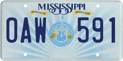 MS license plate OAW591