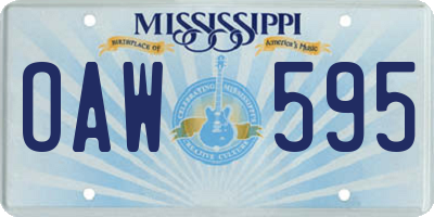 MS license plate OAW595