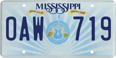 MS license plate OAW719