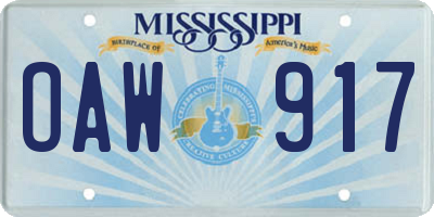MS license plate OAW917