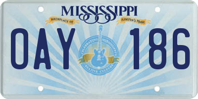 MS license plate OAY186