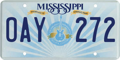 MS license plate OAY272