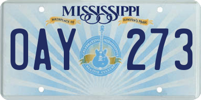 MS license plate OAY273