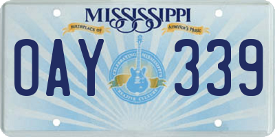 MS license plate OAY339