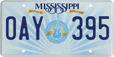 MS license plate OAY395