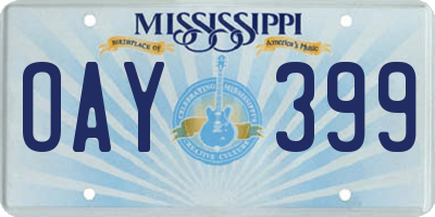 MS license plate OAY399