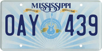 MS license plate OAY439