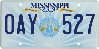 MS license plate OAY527