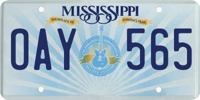 MS license plate OAY565
