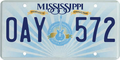 MS license plate OAY572