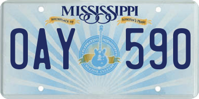 MS license plate OAY590