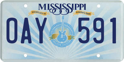 MS license plate OAY591