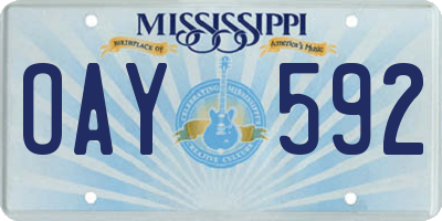 MS license plate OAY592
