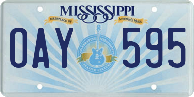 MS license plate OAY595