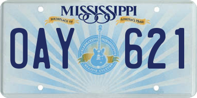 MS license plate OAY621