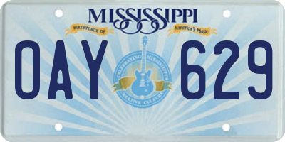 MS license plate OAY629