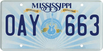 MS license plate OAY663