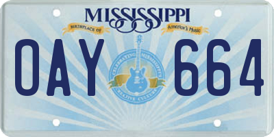 MS license plate OAY664