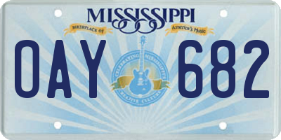 MS license plate OAY682