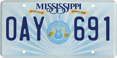 MS license plate OAY691