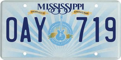 MS license plate OAY719