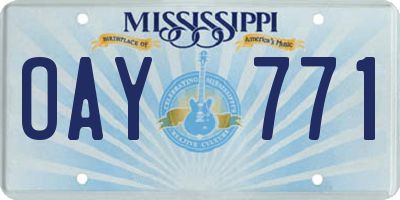 MS license plate OAY771