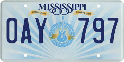MS license plate OAY797