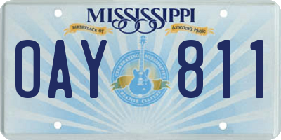 MS license plate OAY811