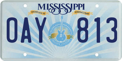 MS license plate OAY813