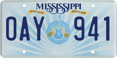 MS license plate OAY941