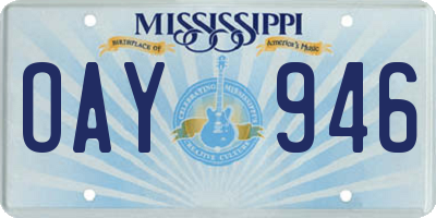 MS license plate OAY946