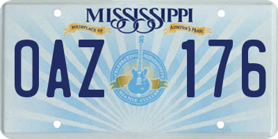 MS license plate OAZ176