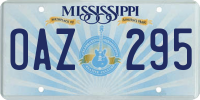 MS license plate OAZ295