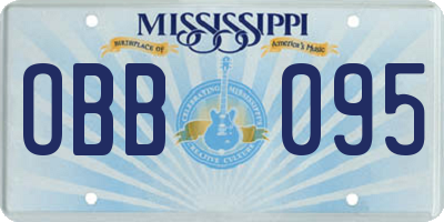 MS license plate OBB095